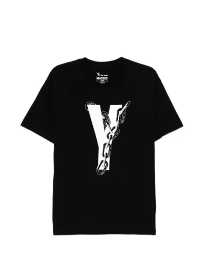 Y's For Men X Masses Graphic-printed T-shirt In Black