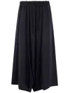 Y's Elastic-waist Wool Trousers In Black