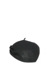 Y's Black Raffia Hat In Black