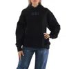 Y's Ladies Black K Logo Embroidered Hoodie In Black
