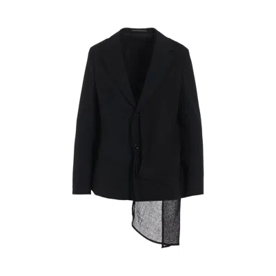 Pre-owned Y's Left Doubled Jacket 'black' | Women's Size 2
