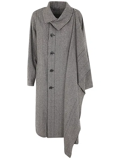 Y's Left Front Plush Coat In Gold