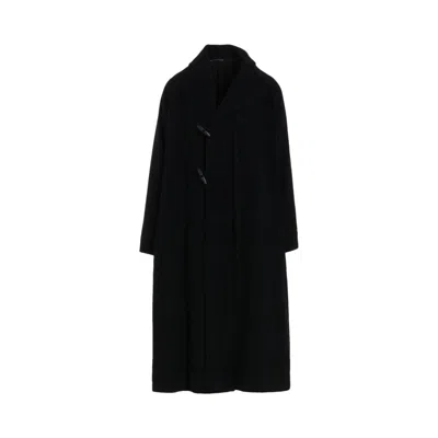 Pre-owned Y's Long Toggle Button Coat 'black' | Women's Size 2