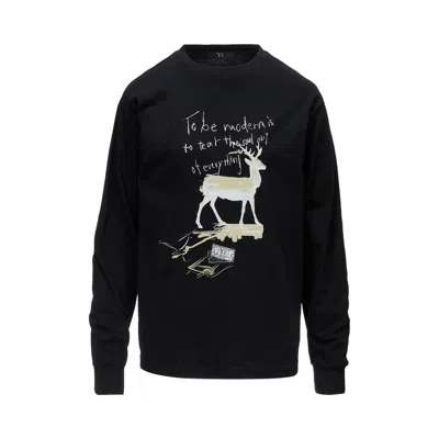 Pre-owned Y's Message Sweatshirt 'black' | Women's Size 2