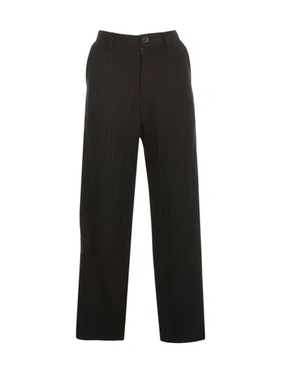 Y's O Waist String Thin Pants In Brown