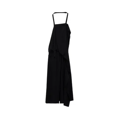 Pre-owned Y's O-apron Dress 'black' | Women's Size 2