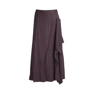 Pre-owned Y's O-l Drape Flare Pant 'bordeaux' | Tan | Women's Size 1