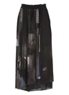 Y's Pants With Geometric Pattern In Grey