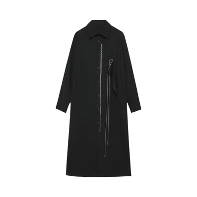 Pre-owned Y's Sa-gathered With Cloth Skirt 'black' | Women's Size 2