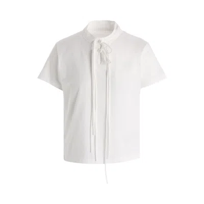 Pre-owned Y's Shaka Button Short-sleeve Tee 'off White' | Women's Size 2