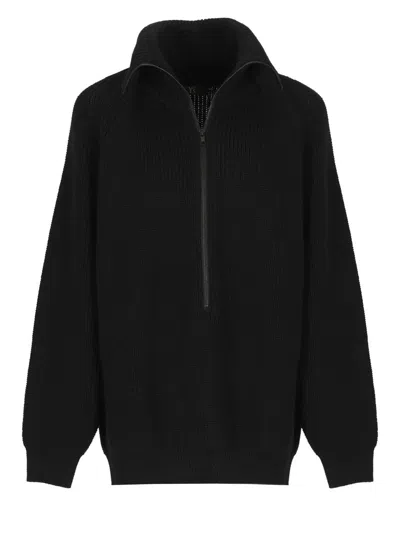 Y's Wool Sweater In Black
