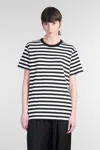 Y's Striped Sweater In White