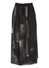 Y's Pants With Geometric Pattern In Grey
