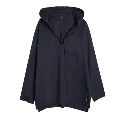Pre-owned Y's U-hoodie Pull Over 'navy' | Blue | Women's Size 2
