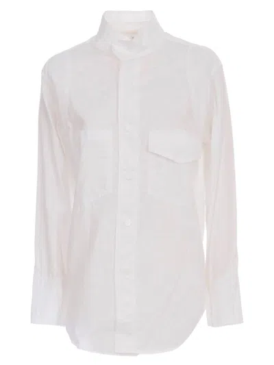 Y's U Military Shirt W/pockets In White