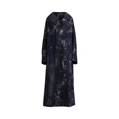 Pre-owned Y's U-arranged Sleeve Coat 'navy' | Tan | Women's Size 2