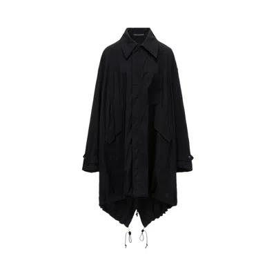 Pre-owned Y's U-back Tiered Coat 'black' | Women's Size 2