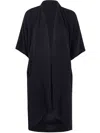 Y's Short-sleeve Draped Cardigan In Black