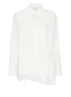 Y's Cut-out Cotton Shirt In White
