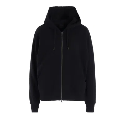 Pre-owned Y's X New Era Word Logo Zip Up Hoodie 'black' | Women's Size 4