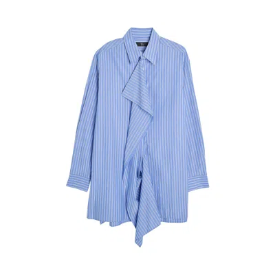 Pre-owned Y's Y-cloth Plaket Blouses 'blue' | Women's Size 2