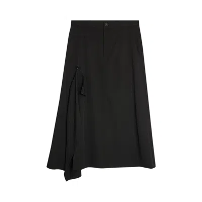 Pre-owned Y's Y-right Side Flare Skirt 'black' | Women's Size 1