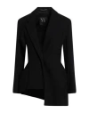 Y's Yohji Yamamoto Woman Blazer Black Size 2 Wool, Nylon In Black