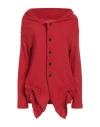 Y's Yohji Yamamoto Woman Cardigan Red Size 2 Wool, Nylon