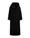 Y's Yohji Yamamoto Woman Coat Black Size 2 Wool, Nylon In Black