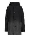 Y's Yohji Yamamoto Woman Coat Black Size 2 Wool, Polyester, Nylon, Acrylic In Black