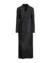 Y's Yohji Yamamoto Woman Coat Burgundy Size 3 Cotton, Wool In Red