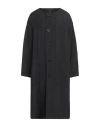 Y's Yohji Yamamoto Woman Coat Charcoal Size 1 Wool, Linen, Polyester, Cotton In Grey