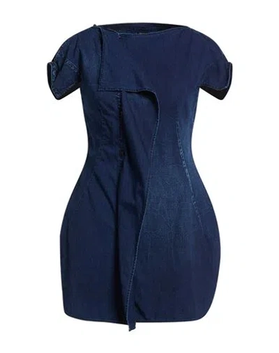 Y's Yohji Yamamoto Woman Denim Shirt Blue Size 3 Cotton In Multi