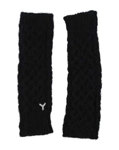 Y's Yohji Yamamoto Woman Gloves Black Size S Wool