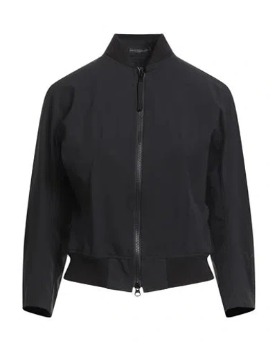 Y's Yohji Yamamoto Woman Jacket Black Size 2 Nylon, Polyurethane, Acrylic, Wool