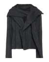 Y's Yohji Yamamoto Woman Jacket Navy Size 2 Linen, Wool, Acrylic, Cotton In Gray