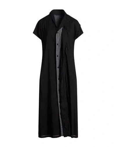 Y's Yohji Yamamoto Woman Midi Dress Black Size 1 Cotton