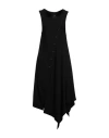 Y's Asymmetric-design Wool Dress In Black