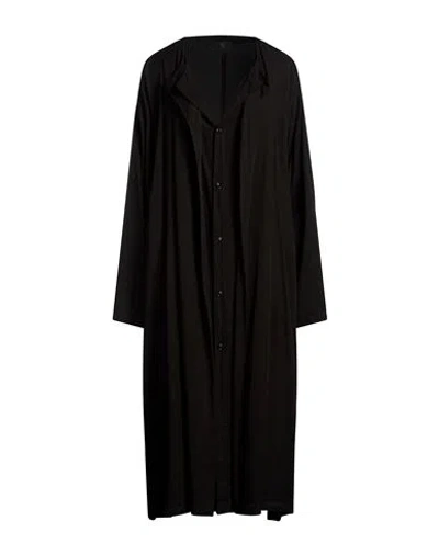 Y's Yohji Yamamoto Woman Midi Dress Black Size 2 Cellulose