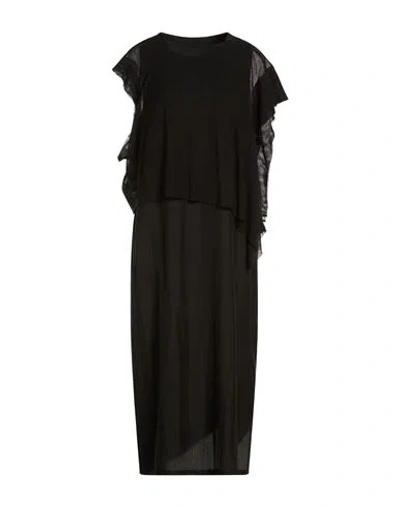 Y's Yohji Yamamoto Woman Midi Dress Black Size 2 Cupro