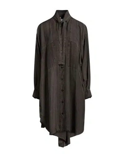 Y's Yohji Yamamoto Woman Midi Dress Charcoal Size 2 Cupro In Brown