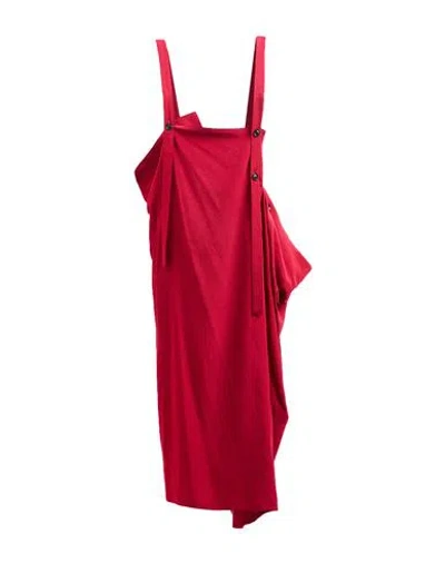 Y's Yohji Yamamoto Woman Midi Dress Red Size 1 Triacetate, Polyester