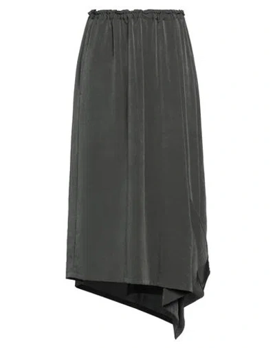 Y's Yohji Yamamoto Woman Midi Skirt Dark Green Size 1 Triacetate, Polyester