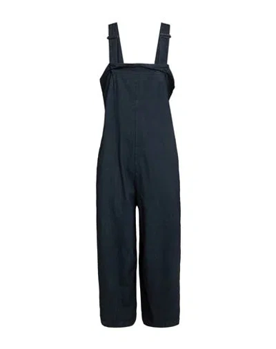 Y's Yohji Yamamoto Woman Overalls Navy Size 2 Cotton In Navy Blue