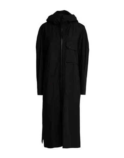 Y's Yohji Yamamoto Woman Overcoat & Trench Coat Black Size 1 Cotton, Linen