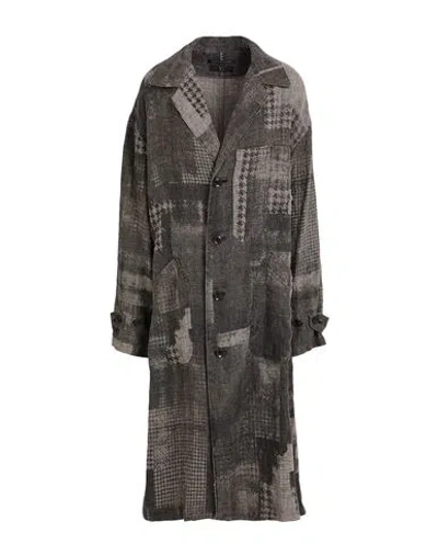 Y's Yohji Yamamoto Woman Overcoat & Trench Coat Black Size 2 Linen