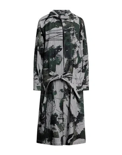 Y's Yohji Yamamoto Woman Overcoat & Trench Coat Dark Green Size 1 Cotton