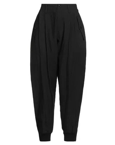 Y's Yohji Yamamoto Woman Pants Black Size 3 Cellulose, Cotton, Linen, Acrylic, Wool In Blue