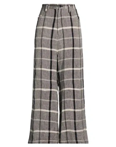 Y's Yohji Yamamoto Woman Pants Black Size 3 Linen, Nylon In Multi