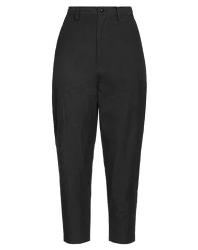 Y'S Y'S YOHJI YAMAMOTO WOMAN PANTS CHARCOAL SIZE 2 COTTON, LINEN